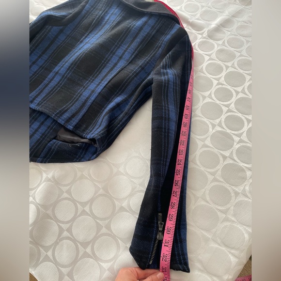 rag & bone NY Checkered Wool Bomber Coat Sz 2 - Picture 12 of 12